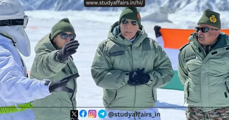 केंद्रीय रक्षा मंत्री राजनाथ सिंह ने सुरक्षा स्थिति का प्रत्यक्ष आकलन करने के लिए विश्व के सबसे ऊँचें युद्धक्षेत्र सियाचिन का दौरा किया। 