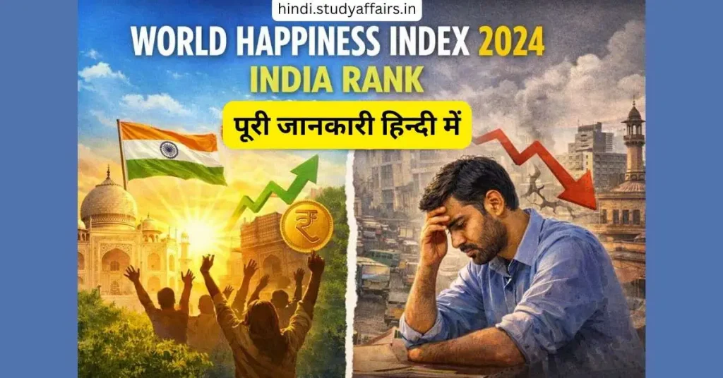 वर्ल्ड हैप्पीनेस इंडेक्स 2024 इंडिया रैंक