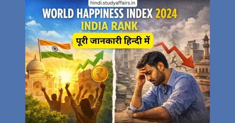 वर्ल्ड हैप्पीनेस इंडेक्स 2024 इंडिया रैंक